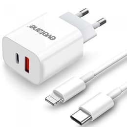 Cabo e Tomada de parede (USB + USB-C) 20W - Evetane