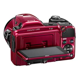 CoolPix L830 - Vermelho/Preto + Nikon Wide Optical Zoom ED Nikkor 4.0-136mm f/3-5.9 VR f/3-5.9