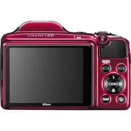 CoolPix L830 - Vermelho/Preto + Nikon Wide Optical Zoom ED Nikkor 4.0-136mm f/3-5.9 VR f/3-5.9