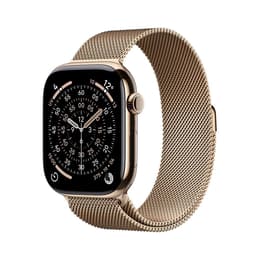 Apple Watch Series 11 (2025) GPS 42 mm - Alumínio Rosa-dourado - Loop milanesa Dourado