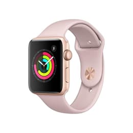 Apple Watch (Series 3) 2017 GPS + Celular 42 - Alumínio Dourado - Circuito desportivo Rosa