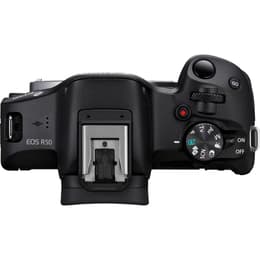 Reflexo Canon EOS R50+ RF-S 18-45mm + RF-S 55-210mm f/5-7.1 IS STM - Preto + Canon RF-S IS STM f/5-7.1