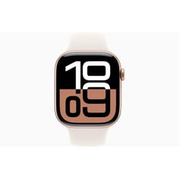 Apple Watch Series 10 (2024) GPS 46 mm - Alumínio Rosa-dourado - Bracelete desportiva Luz das estrelas