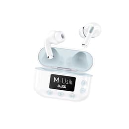Djix M-Usik Earbud Bluetooth Earphones - Branco