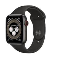 Apple Watch (Series 6) 2020 GPS + Celular 44 - Titânio Preto - Bracelete desportiva Preto