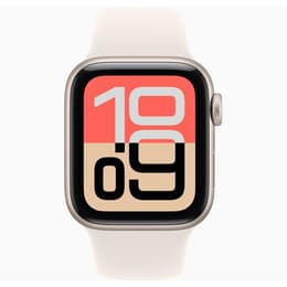 Apple Watch (2025) GPS 40 mm - Alumínio Luz das estrelas - Bracelete desportiva Luz das estrelas