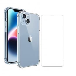 Capa iPhone 14 Plus e película de proteção - TPU - Transparente