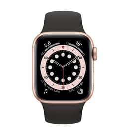 Apple Watch (Series 4) 2018 GPS + Celular 44 - Aço inoxidável Dourado - Bracelete desportiva Preto