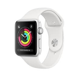 Apple Watch (Series 3) 38 - Alumínio Prateado - Circuito desportivo Branco