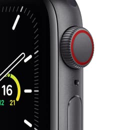 Apple Watch (Series 4) GPS + Celular 40 - Alumínio Cinzento sideral - Bracelete desportiva Preto