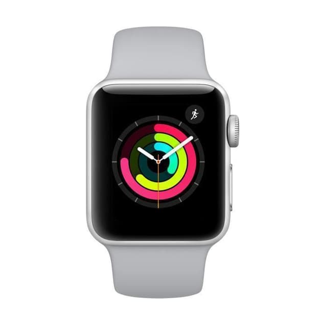 Apple Watch (Series 3) 38 - Alumínio Cinzento sideral - Circuito desportivo Prateado