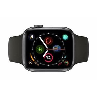 Apple Watch (Series 4) Setembro 2018 44 - Alumínio Cinzento sideral - Circuito desportivo Preto