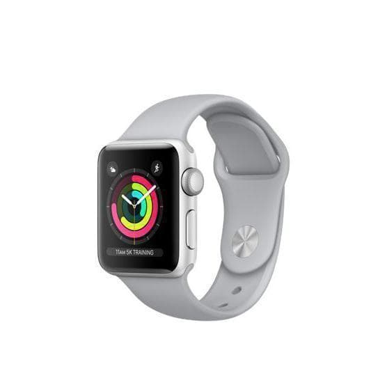 Apple Watch (Series 3) 42 - Alumínio Prateado - Circuito desportivo Cinzento