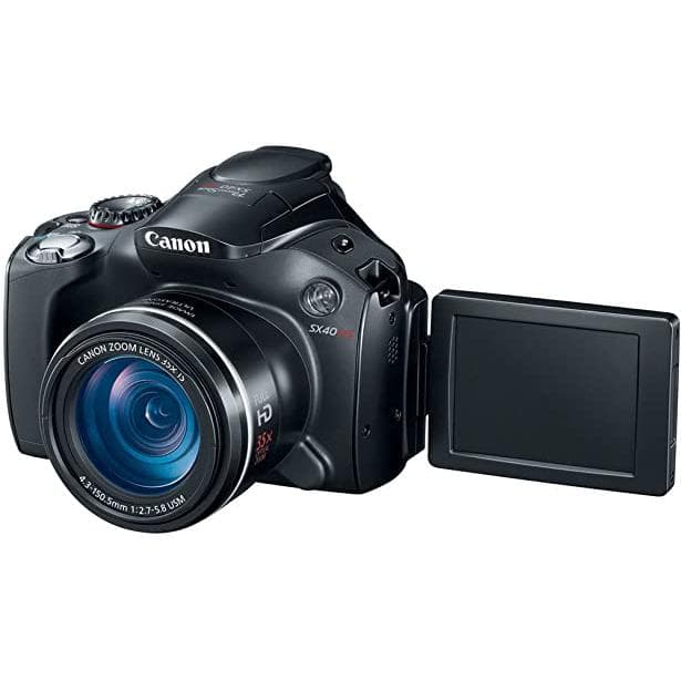 Canon PowerShot SX40 HS Bridge 12 - Preto