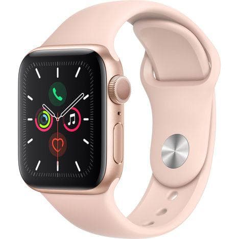 Apple Watch (Series 4) 2018 44 - Alumínio Dourado - Circuito desportivo Rosa