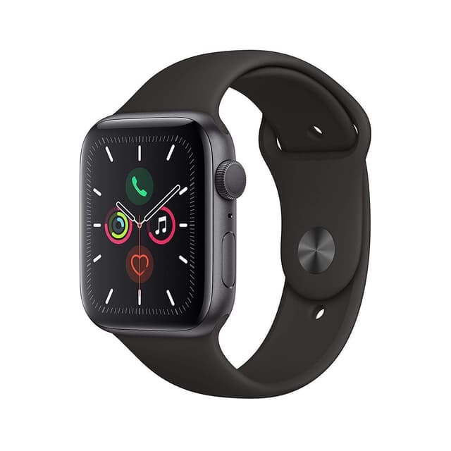 Apple Watch (Series 5) GPS 44 - Alumínio Cinzento sideral - Bracelete desportiva Preto