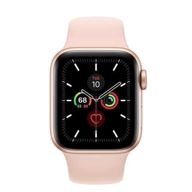 Apple Watch (Series 5) Setembro 2019 40 - Alumínio Dourado - Circuito desportivo Rosa
