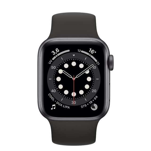 Apple Watch (Series 6) Setembro 2020 40 - Alumínio Cinzento sideral - Circuito desportivo Preto