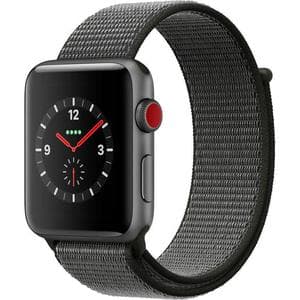 Apple Watch (Series 3) Setembro 2017 42 - Cerâmica Cinzento sideral - Tecido de Nylon Preto